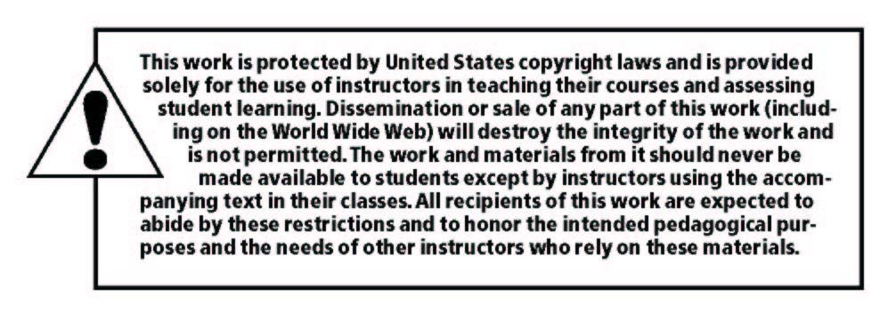 Copyright 2011, 2007, 2004, 2001, 1998, 1993 by Pearson Education, Inc., Upper Saddle River, New Jersey 07458. Pearson Prentice Hall. All rights reserved. Printed in the United States of America.