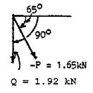 R = 13.23 kips < θ = arctan ( 7.62/10.81) = 35.2 < 31. Solve Prob. 2.11 by components. R x = FF xx = 300 + 180 cos 45 + 150 cos 120 = 352 lb R y = FF yy = 180 sin 45 + 150 sin 120 + 240 sin 90 = 17.