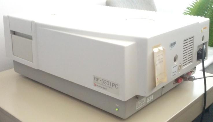 Snimanje spektara Spektrofluorometar RF-5301 (Shimadzu) - Spektri su snimani u području