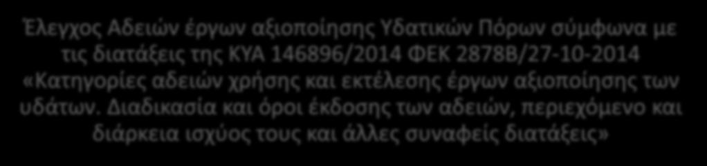 Διαχείριση Υδάτινου Δυναμικού Ενέργειες τις οποίες υλοποιεί σήμερα η ΠΔΕ στα πλαίσια της εθνικής νομοθεσίας δια της Δ/νσης Περιβάλλοντος και Χωρικού Σχεδιασμού