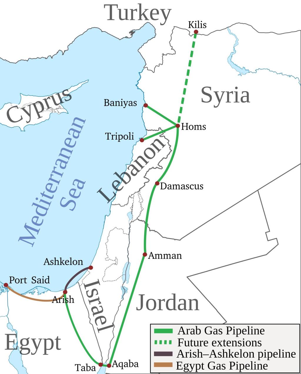 Δηθόλα 2.20: Ο αγσγόο Arab Gas Πεγή: https://upload.wikimedia.
