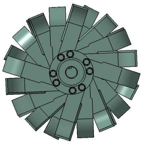 Noževi su raspoređeni spiralno kako bi se izbjegli nagli udari i vibracije.