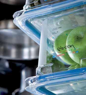 αεροστεγή δοχεία φαγητού GN διάφανα polycarbonate - PC Ανθεκτικά στη χρήση Μόνιμη ετικέτα σήμανσης Σήμανση αναγνώρισης περιεχομένου και ποιότητας Μεγέθη Gastronorn δεν απορροφούν μυρωδιές.