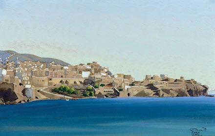 Τέμπερα σέ χαρτί, 180 x 295 mm. Ὑπογεγραμμένη κάτω δεξιά: «R.