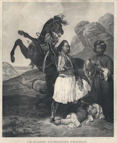Χαραγμένη μέ βάση ἔργο τοῦ Vernet. Σέ πασπαρτού.