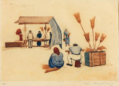 Σέ κορνίζα. 600-800 545 545 ΚΟΓΕΒΙΝΑΣ, Λυκοῦργος. Παζάρι στό Κάιρο. [1938].