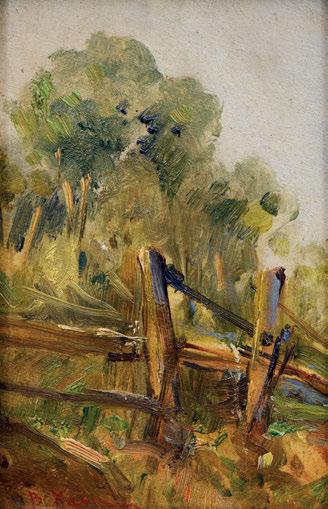 462α 462β 462 ΧΑΤΖΗΣ, Βασίλειος, 1870-1915. Δυό ἀπόψεις σέ δασώδη περιοχή μέ ξύλινο φράχτη.