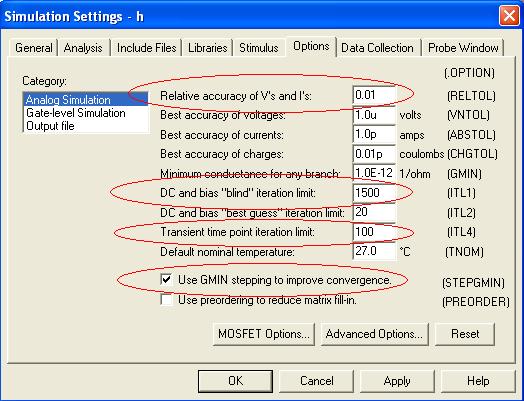 settings). Οι default ρυθµίσεις του προγράµµατος φαίνονται στο σχήµα Α.2.