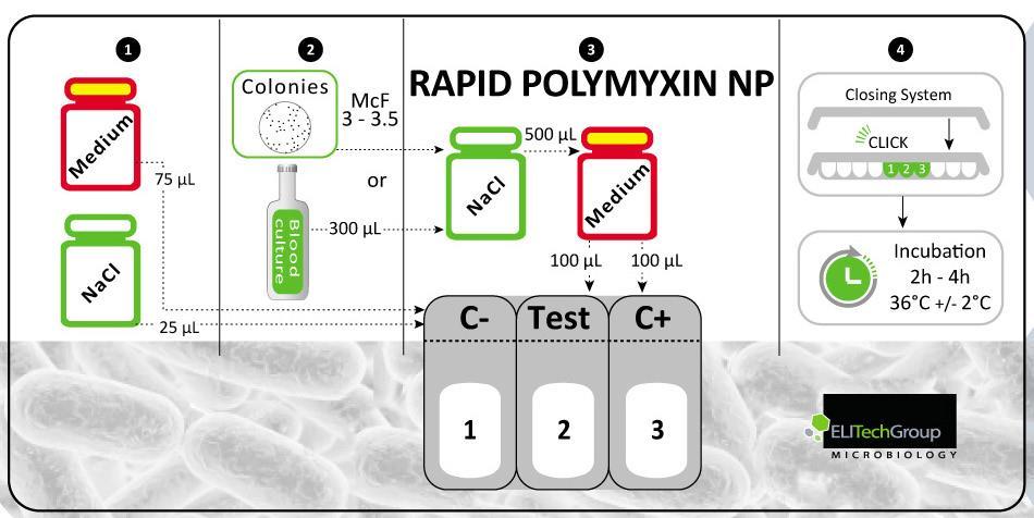 Rapid Polymyxin tests: ανίχνευση αντοχής στην Col των Gram (-) βακτηρίων Εντεροβακτηριακά, Acinetobacter,