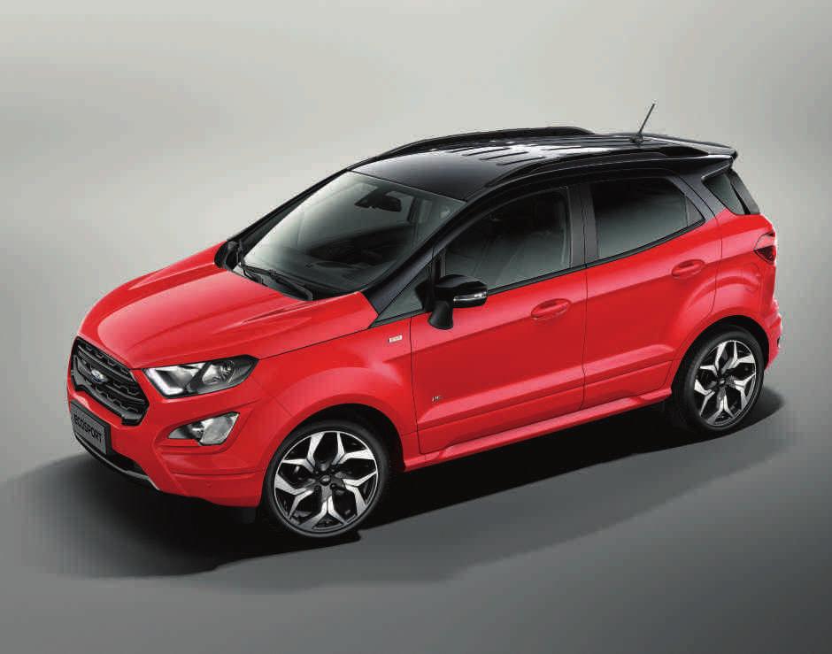 Δημιουργήστε το ιδανικό για σας Ford EcoSport. Ποιος είναι ο δικός σας συνδυασμός; Το Ford EcoSport σας επιτρέπει να επιλέξετε από μία ευρεία συλλογή χρωματικών συνδυασμών.