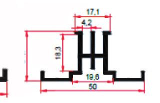 6,5χ6,5mm Ταινία χρώµιο