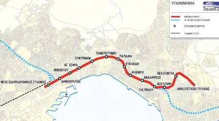 Το μετρό Θεσσαλονίκης ξεκίνησε τις εργασίες του το 2006 υπό την αιγίδα του Aττικό μετρό. Διατρέχει 9.
