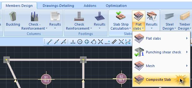 the Tab "Members Design", "Slabs", "Flat