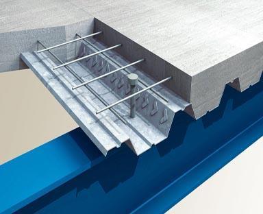 Trapezoidal Profile Re-entrant Profile In the Geometry, form select the profiled steel