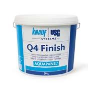 ni pribor AQUAPANEL1 Q4 Finish AQUAPANEL1 Q4 Finish je gotov, vodootporni glet materijal za završno visokokvalitetno gletovanje površina do nivoa kvaliteta Q4. Utrošak: ca.