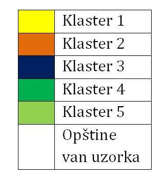 IV Klasteri opština Klaster1: 60 nerazvijenih opština, srednje veličine sa malim procentom Roma (koji ne prelazi 3%) i sa osrednjom mrežom škola.