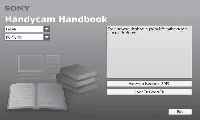Διασκέδαση με υπολογιστή Πραγματοποίηση εργασιών με υπολογιστή Εγχειρίδιο/λογισμικό που πρόκειται να εγκατασταθεί x "Εγχειρίδιο του Handycam" (PDF) "Εγχειρίδιο του Handycam" (PDF) εξηγεί λεπτομερώς