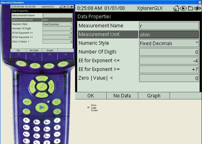 2.2. Įtampos jutiklio prijungimas prie GLX: 2.2.1. įtampos jutiklį įjunkite kairėje GLX pusėje; 2.2.2. jei į GLX yra įjungti kiti sensoriai, išjunkite juos. 2.3. GLX nustatymas duomenų rinkimui: 2.3.1. paspauskite grįžti į pradžią (Home Screen); paspaudę atidarykite jutiklių pasirinkimo ekraną (Sensors screen); 2.
