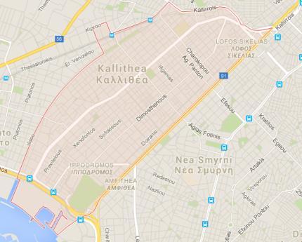 νότια της Αθήνας (Πλατεία Συντάγματος) και 3 χλμ. βόρειο-ανατολικά από το κέντρο της πόλης του Πειραιά (Πλατεία Κοραή).