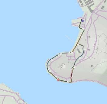 SUPER SPRINT TRIATHON RUN 2km (elevation: 72m) Οι αθλητές, στην έξοδο τους από την ζώνη αλλαγής, κατευθύνονται δεξιά επί της παραλιακής λεωφόρου Παπαδοπούλου, όπου μετά από 500μ θα πρέπει να