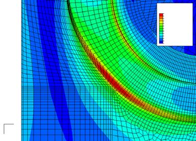 Linear elements (C3D8R) were used for the global model, whereas both sub-models were idealised using quadratic elements (C3D20R).