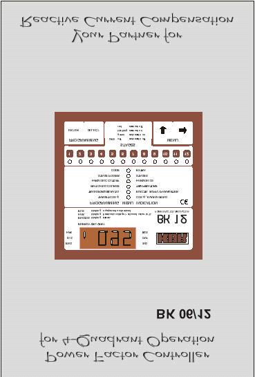 CARTE TEHNICA CT-027: REGULATOR AUTOMAT DE FACTOR DE PUTERE TIP BK 06/12 Producator: KBR Germania