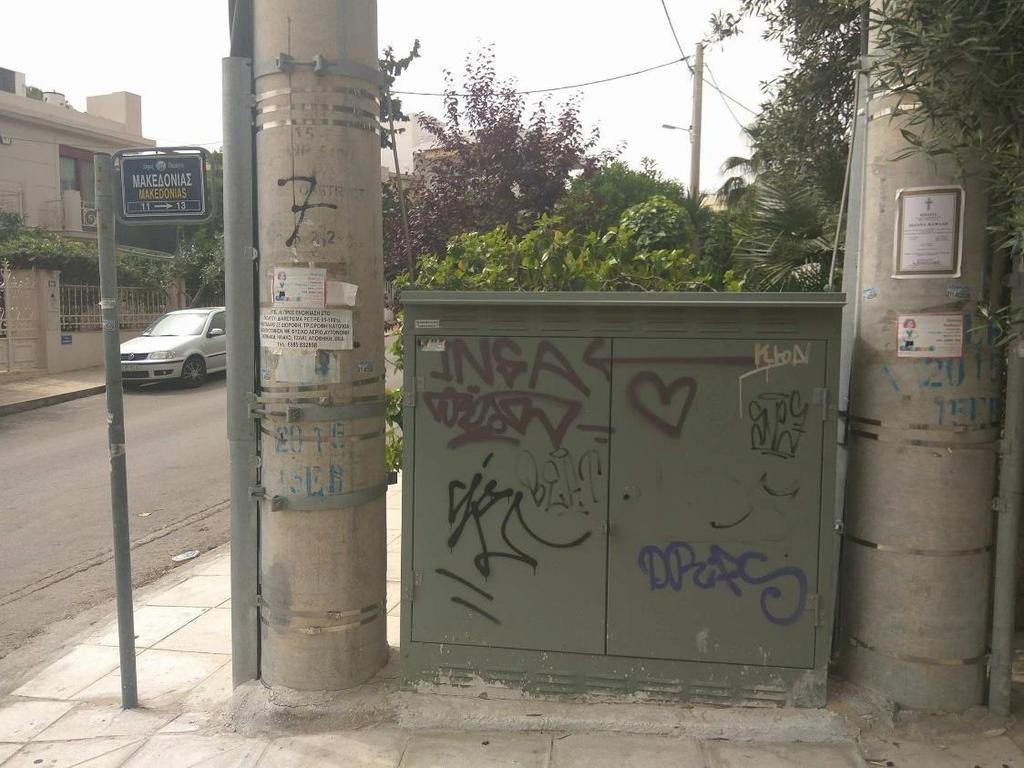4. δίστυλος υποσταθμός επί της Οδού Μακεδονίας Το επαγώμενο μαγνητικό πεδίο που εντοπίστηκε μπροστά από τον δίστυλο υποσταθμό πάνω στο πεζοδρόμιο ήταν 4,299 μτ Γραμμές Υψηλής Τάσης Σε μέτρηση που
