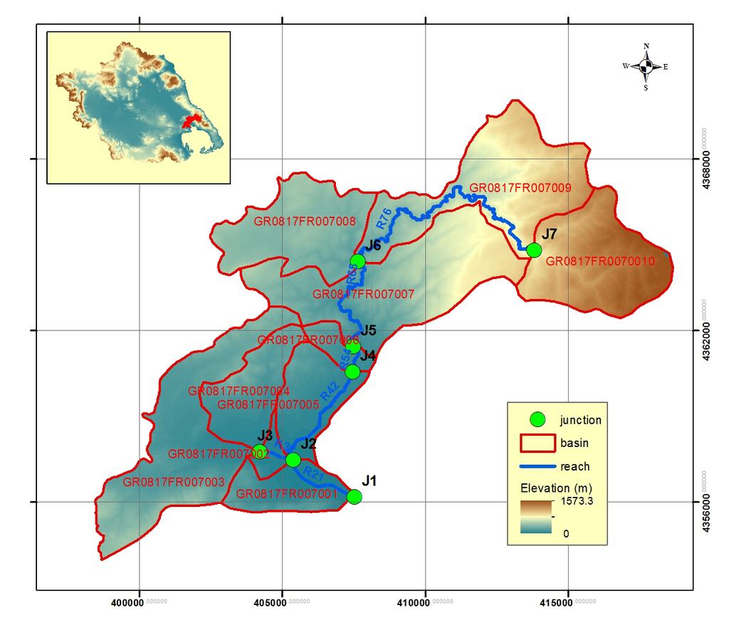 Κατάρτιση χαρτών επικινδυνότητας πλημμύρας και χαρτών κινδύνων πλημμύρας (Προτεινόμενη Μέθοδος)-Εφαρμογή στην πόλη του Βόλου Χάρτης
