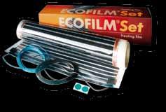 sady pre podlahové vykurovanie xy ECOFILM ECOSUN ECOFILM Set sada pre svojpomocnú inštaláciu komfortného podlahového vykurovania Sady ECOFILM Set umožňujú inštaláciu vykurovacích fólií bez použitia