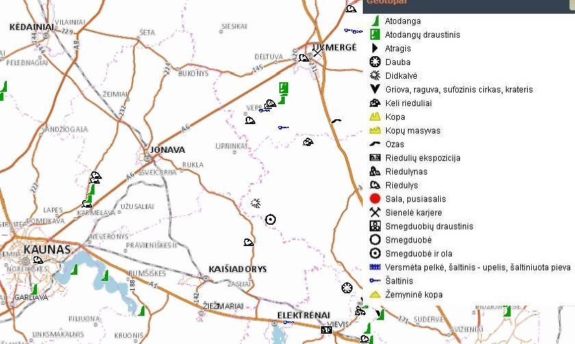Geotopo tipas riedulys, saugomai teritorijai nepriklausantis, sudėtis amfibolinis, biotitinis granitas. Objektas nuo planuojamos teritorijos nutolusi apie 12,89 km vakarų kryptimi. Pav. 13.