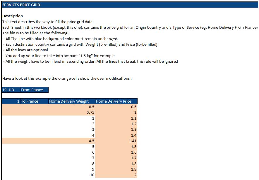 Parcel delivery vendors 3/3 Parcel delivery operators are offered the option to upload their public prices, to be more visible and be contacted by many more retailers since prices is