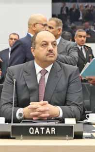 א ١٠٩٥٤ ٢٠١٨ ٩ ١٤٣٩ א ٢٤ א 2 وزير الدولة لشو ون الدفاع خلال مشاركته في اجتماع «الدعم الحازم»: قطر توف ر أرضية للحوار بين الا طراف الا فغانية - כ شارك سعادة الدكتور خالد بن محمد العطية ناي ب ري يس
