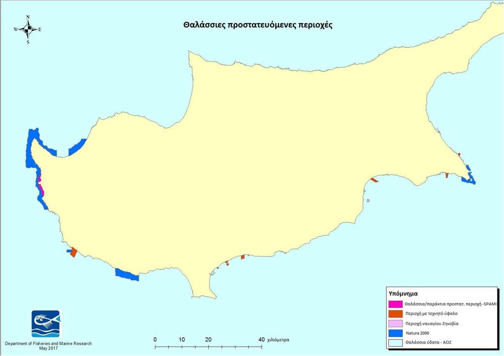 Χάρτης 1α: Θαλάσσιες προστατευόμενες
