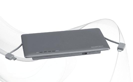 Power Bank with Integrated Cables Φορητός φορτιστής