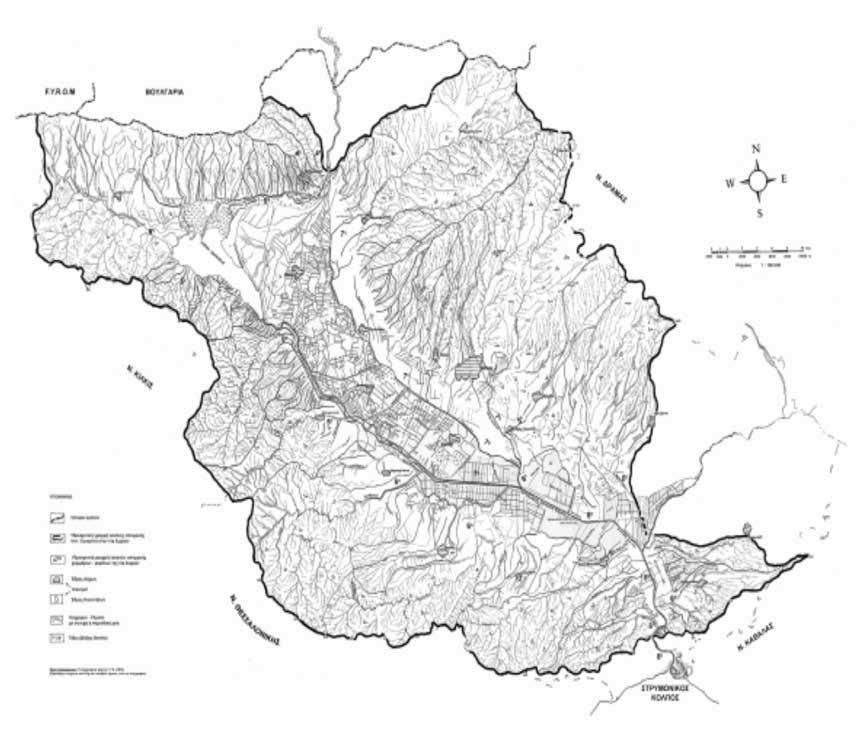 Γεωλογικά στοιχεία ευρύτερης περιοχής Την Ελληνική ενδοχώρα συνιστούν οι κρυσταλλικές μάζες της Ροδόπης και της Σερβομακεδονικής, που θεωρούνται ως ηπειρωτικές μάζες, με πιθανότερη προέλευση από την