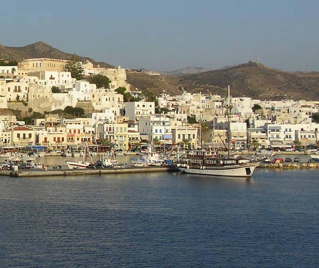The island of Naxos Naxos lies in the heart of the sun-drenched Aegean Sea, the largest and most fertile island in the Cyclades. Naxos is an island which is indisputably unique.