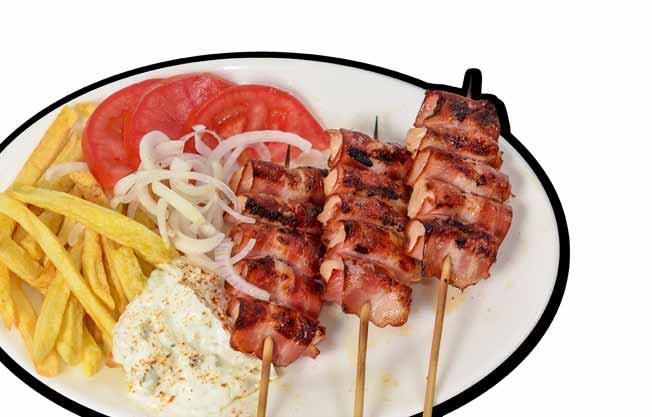 φούρνου All dishes are served with potatoes, tzatziki, onions, tomato or rice or oven baked potatoes ΓΥΡΟΣ