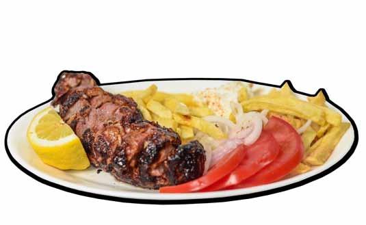 Λουκάνικο (μερίδα) Σεφταλιές Chicken* on the Spit (1/2 chicken) Chicken* on the Grill (1/2 chicken) Pork