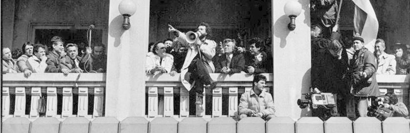 Слика 3: Демонстрације у Београду, 9. марта 1991. године.