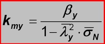 Korak: određivanje koeficijenta k my.