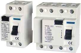 F/21 Blocuri cu protecţie diferenţială Blocuri cu protecţie diferenţială de tip TFV 63 A gg 230/400 10.000 4.000 20 35 7.5 2,5-25.