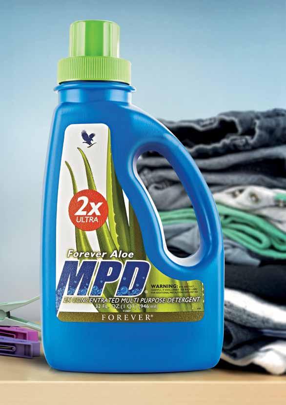 Forever Aloe MPD 2X Ultra Ένα προϊόν, πολλές χρήσεις. Η καθαριστική του δύναμη μπορεί να αντιμετωπίσει κάθε λεκέ στα ρούχα σας, στα δάπεδα, στο μπάνιο, στα πλακάκια και στα χαλιά.