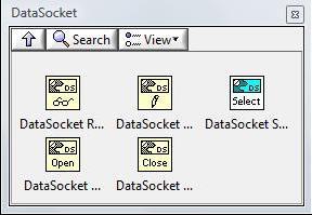 Γενικά για το Data Socket του Lab VIEW (συνέχεια ) Το DataSocket αποτελείται από δύο τμήματα τη