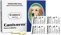 10 #0217 11 #0771 #0772 CANIDON 50 tableta 1 tabletë përmban: 0.050 gr praziquantel, 0.150 gr pyrantel pamoat, 0.150 gr febantel dhe substanca ndihmëse deri 0.650 gr. 1 tablet 0.