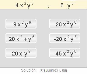 Solucións suma: a) 7/2 x 3 y b) 2xy + x 3 y c) -3/4 x 2 y 3 d) (π+6)x Solucións resta: a) -1/2 x 3 y b) 2xy - x 3 y c)