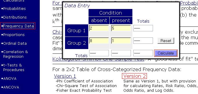 Võrreldes χ 2 -testiga on saadud p-väärtus pisut suurem, mis tähendab, et tänu andmete vähesusele χ 2 -test pisut ülehindas seose tugevust. 5.
