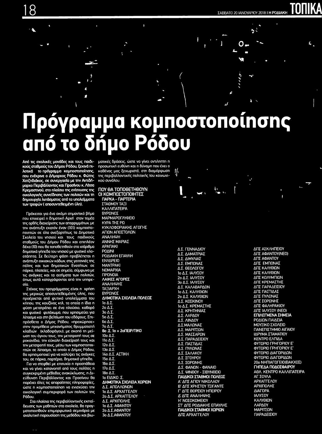 ΤΟΠΟΘΕΤΗΘΟΥΝ ΟΙ ΚΟΜΠΟΣΤΟΠΟΙΗΤΕΣ δημιουργία λιπάσματος από τα υπολείμματα ΠΑΡΚΑ ΠΑΡΤΈΡΙΑ των τροφών αποσυντεθειμένη ύλη ΣΤΑΘΜΟΥ ΤΑΞΙ ΚΑΛΛΙΠΑΤΕΙΡΑ Πρόκειται για ένα ακόμη σημαντικό βήμα ΒΥΡΩΝΟΣ που