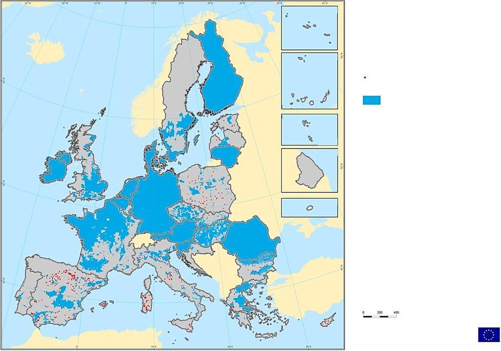 του εδάφους, αυξήθηκε από το 2012, από 1 951 898 km 2 σε περίπου 2 175 861 km 2 το 2015 42, αύξηση που αντιπροσωπεύει περίπου το 61 % της γεωργικής έκτασης 43.