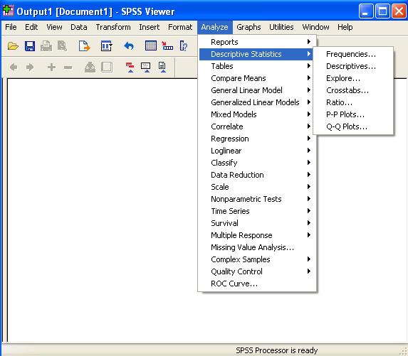 Ο VIEWER ΤΟΥ SPSS Πίνακες, στατιστικά στοιχεία και διαγράμματα απεικονίζονται στον SPSS Viewer, ο οποίος ανοίγει αυτόματα όταν εκτελέσουμε κάποιοι εντολή που παράγει κάποιο
