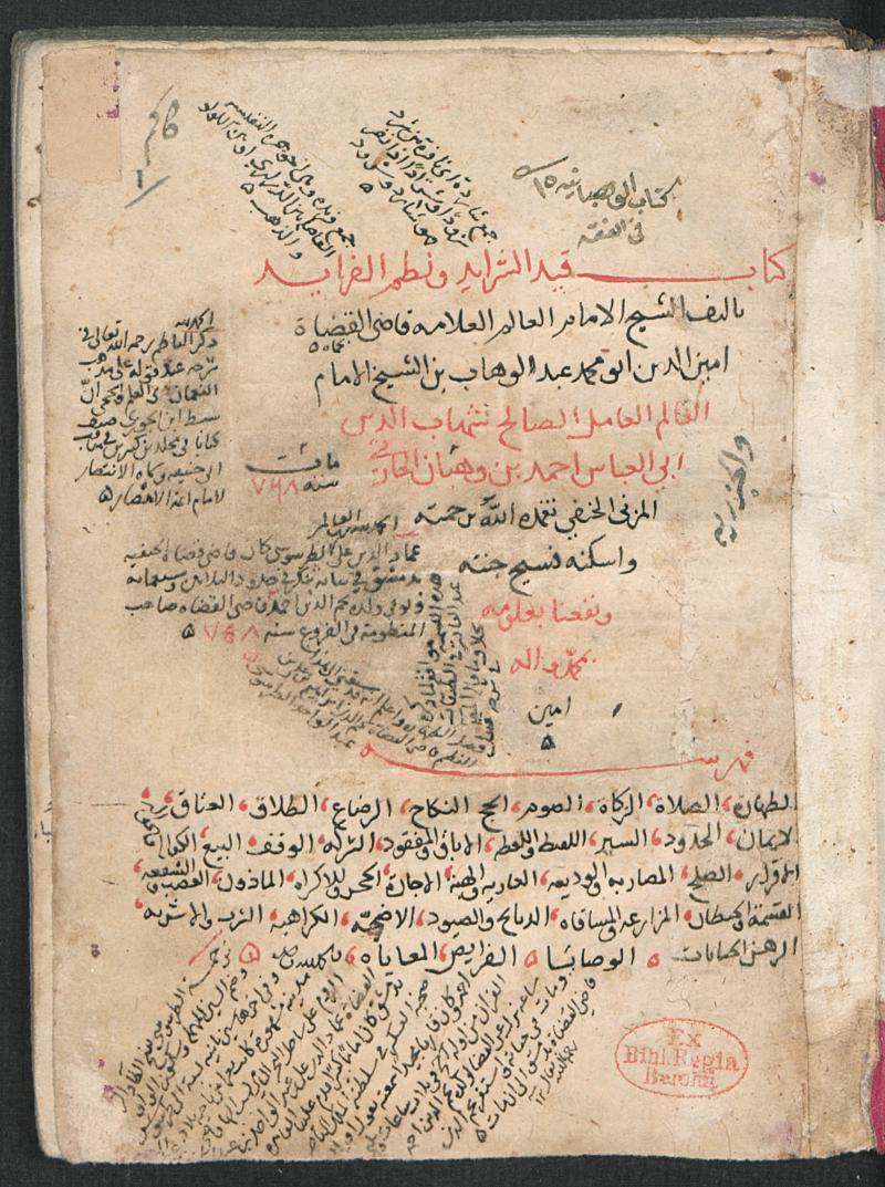 تطور استخدام عالمات الرتقيم يف اللغة العربية ملحق 9: ابن وهبان 1502 العالمة التي استخدمها الشدياق.